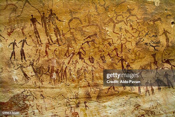 egypt, western desert, gilf kebir - cave painting stock pictures, royalty-free photos & images