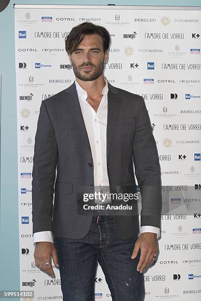 Giulio Berruti attends the photocall of the short film "L'amore che vorrei" producted by Foundation Doppia Difesa during 73rd Venice Film Festival at...