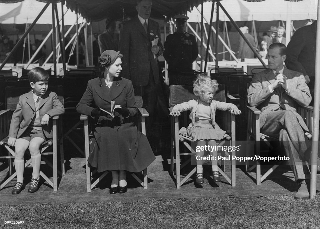 Queen Elizabeth II And Family At Windsor Horse Show