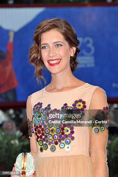 Clara Alonso attends a premiere for 'Piuma' during the 73rd Venice Film Festival at Sala Perla on September 5, 2016 in Venice, Italy.