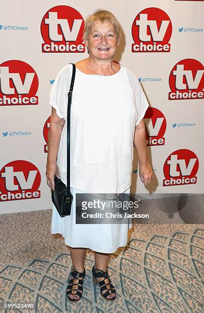 Janine Duvitski arrives for the TV Choice Awards at The Dorchester on September 5, 2016 in London, England.