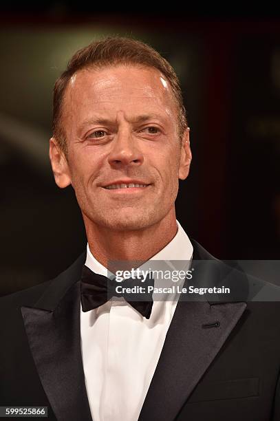 Rocco Siffredi attends the premiere of 'Rocco' during the 73rd Venice Film Festival at Sala Perla on September 5, 2016 in Venice, Italy.