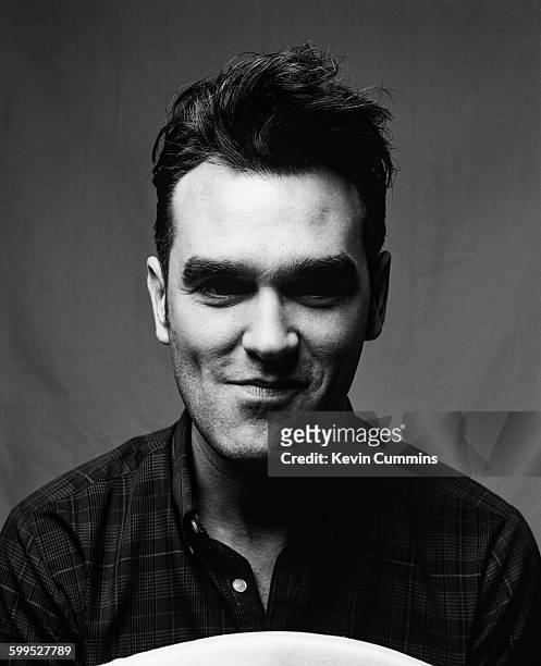 English singer and lyricist Morrissey, circa 1990.