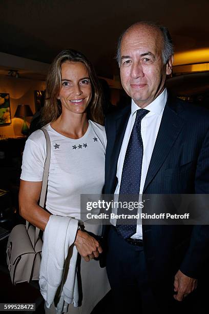 Serge Weinberg and his wife Felicite Herzog attend the "Cezanne et Moi" Premiere on September 5, 2016 in Paris, France