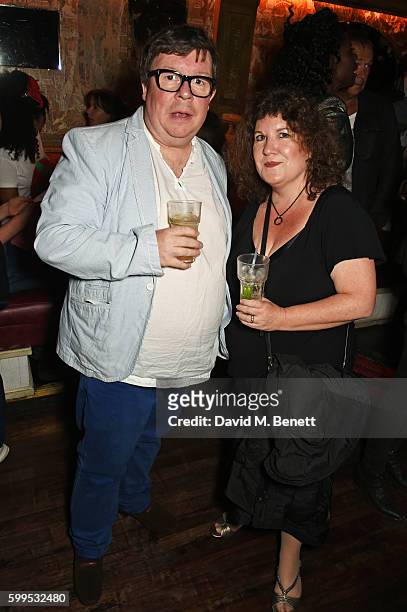 Perry Benson and Kim Benson attend the launch of "Issues", a new album by SSHH in aid of Teenage Cancer Trust, at The Box on September 5, 2016 in...