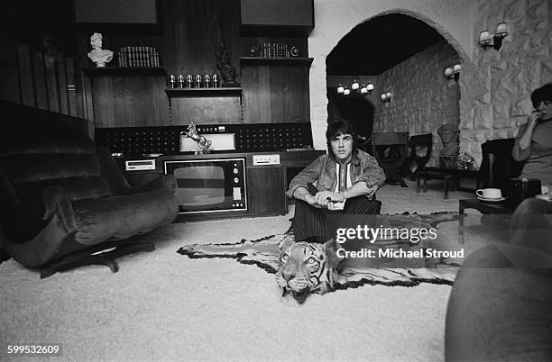 Dave Clark, lead singer of the beat group The Dave Clark Five, at home, UK, 24th November 1967.