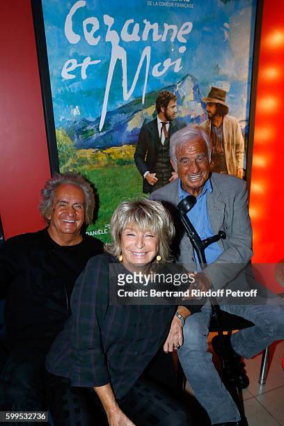 Producer of the movie Albert Koski, his wife Director of the movie Daniele Thompson and actor Jean-Paul Belmondo attend the "Cezanne et Moi" Premiere...