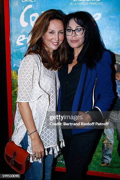 Actress Elsa Zylberstein and director Yamina Benguigui attend the "Cezanne et Moi" Premiere on September 5, 2016 in Paris, France