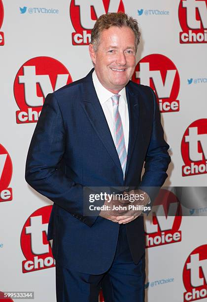 Piers Morgan arrives for the TV Choice Awards at The Dorchester Hotel on September 5, 2016 in London, England.