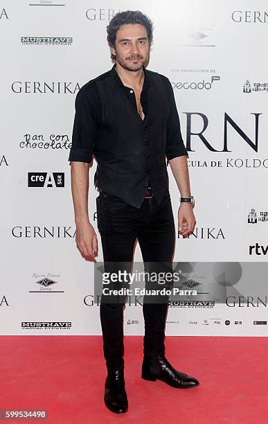 Actor Jose Manuel Seda attends the 'Gernika' premiere at Palafox cinema on September 5, 2016 in Madrid, Spain.