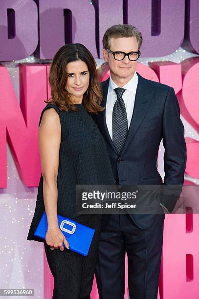 Livia Giuggioli and Colin Firth arrive for the World premiere of "Bridget Jones's Baby" at Odeon Leicester Square on September 5, 2016 in London,...