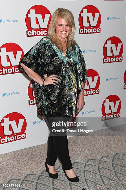 Sally Lindsay arrives for the TVChoice Awards at The Dorchester on September 5, 2016 in London, England.