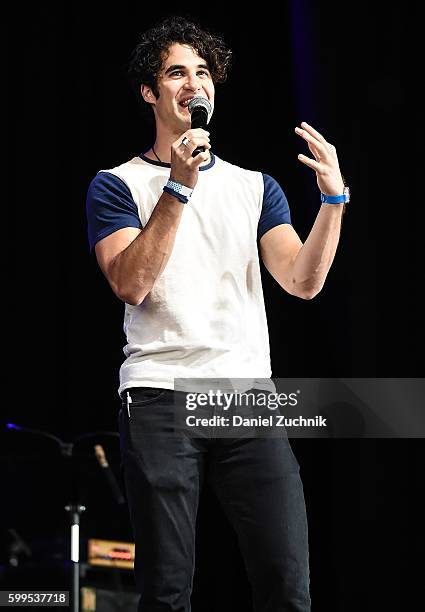 Darren Criss performs during the 2nd Annual Elsie Fest at Ford Amphitheater at Coney Island Boardwalk on September 5, 2016 in Brooklyn, New York.