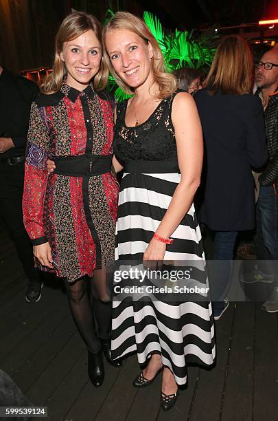 Teresa Rizos and Stefanie von Poser during the premiere for the film 'Maennertag' at Mathaeser Filmpalast on September 5, 2016 in Munich, Germany.