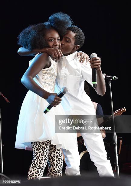 Caitlyn McLaughlin and Caleb McLaughlin perform during the 2nd Annual Elsie Fest at Ford Amphitheater at Coney Island Boardwalk on September 5, 2016...