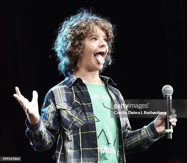 Gaten Matarazzo performs during the 2nd Annual Elsie Fest at Ford Amphitheater at Coney Island Boardwalk on September 5, 2016 in Brooklyn, New York.