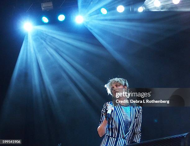 Evan Rachel Wood performs during the 2nd Annual Elsie Fest at Ford Amphitheater at Coney Island Boardwalk on September 5, 2016 in Brooklyn, New York.