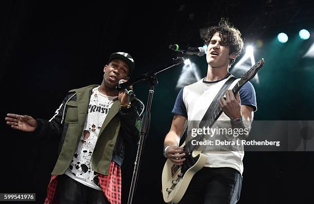 Todrick Hall and Darren Criss perform during the 2nd Annual Elsie Fest at Ford Amphitheater at Coney Island Boardwalk on September 5, 2016 in...