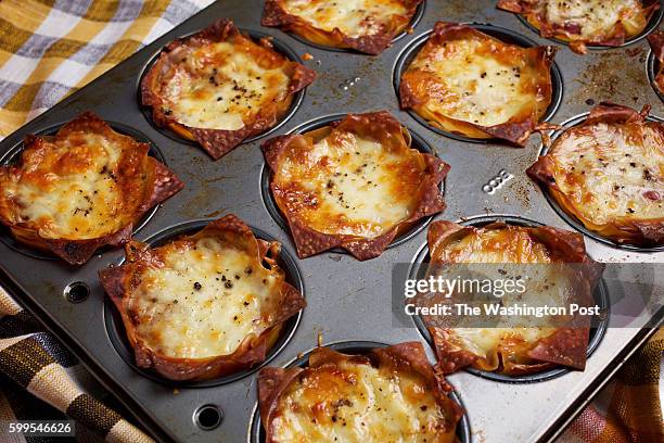 Mini Lasagna Cups photographed in Washington, DC. .