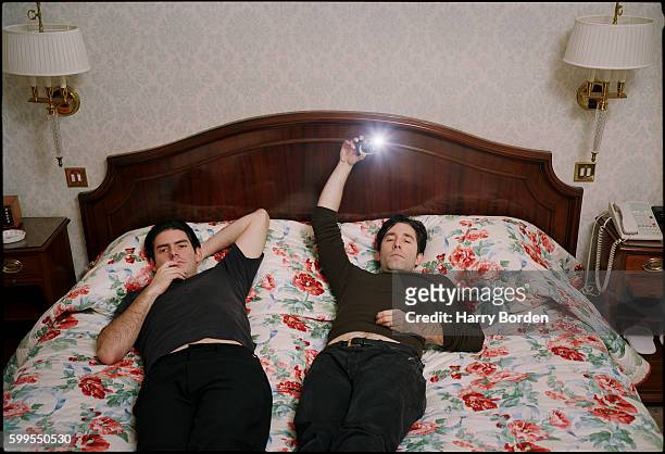 Film makers Chris and Paul Weitz are photographed for the Telegraph on March 3, 2001 in London, England.