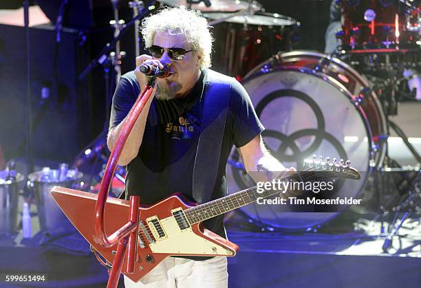 Sammy Hagar of Sammy Hagar & the Circle performs at Red Rocks Amphitheatre on September 5, 2016 in Morrison, Colorado.