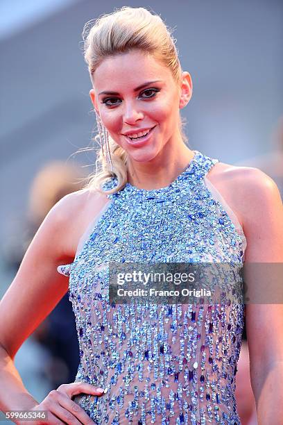 Ria Antoniou attends the premiere of 'The Bad Batch' during the 73rd Venice Film Festival at Sala Grande on September 6, 2016 in Venice, Italy.