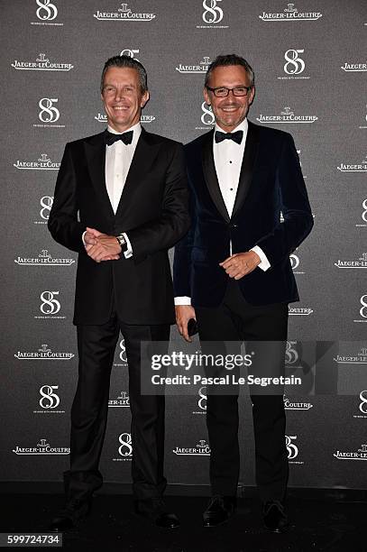 Jaeger-LeCoultre Ceo Daniel Riedo and Jaeger LeCoultre Communications Director Laurent Vinay attend a gala dinner hosted by Jaeger-LeCoultre...