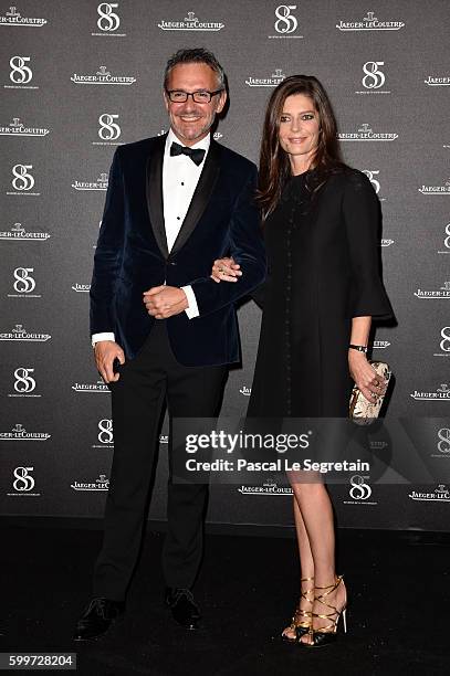 Executive Director Communication of Jaeger-LeCoultre Laurent Vinay and Jury Member Chiara Mastroianni wearing a Jaeger-LeCoultre watch attends a gala...