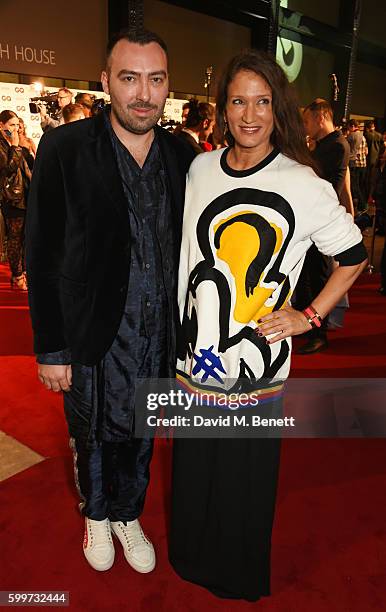 James Long and Lulu Kennedy attend the GQ Men Of The Year Awards 2016 at the Tate Modern on September 6, 2016 in London, England.