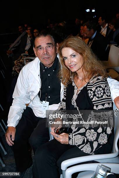 Actress Cyrielle Clair and her husband President of Forest Hill Michel Corbiere attend the "La Boheme - Opera en Plein Air" Premiere at Les Invalides...