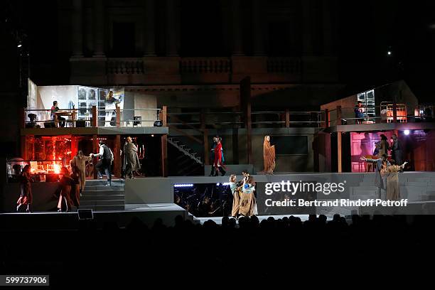 View of the "La Boheme - Opera en Plein Air" Premiere at Les Invalides on September 6, 2016 in Paris, France.