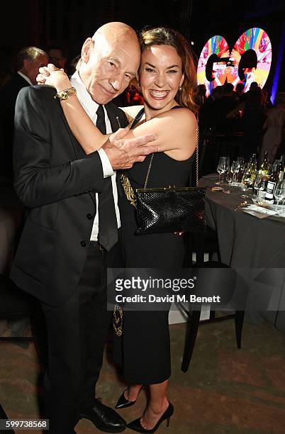 Sir Patrick Stewart and Sunny Ozell attend the GQ Men Of The Year Awards 2016 after party at the Tate Modern on September 6, 2016 in London, England.