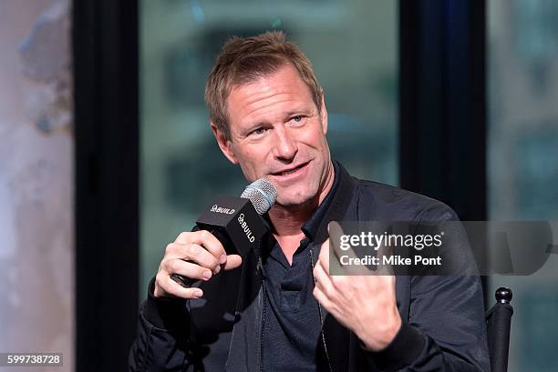 Actor Aaron Eckhart attends the AOL Build Speaker Series to discuss the movie "Sully" at AOL HQ on September 6, 2016 in New York City.