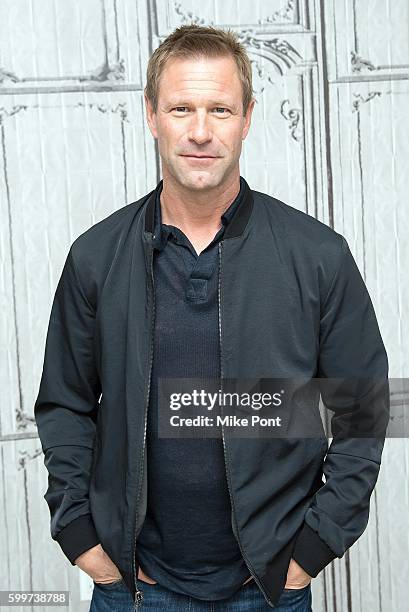 Actor Aaron Eckhart attends the AOL Build Speaker Series to discuss the movie "Sully" at AOL HQ on September 6, 2016 in New York City.