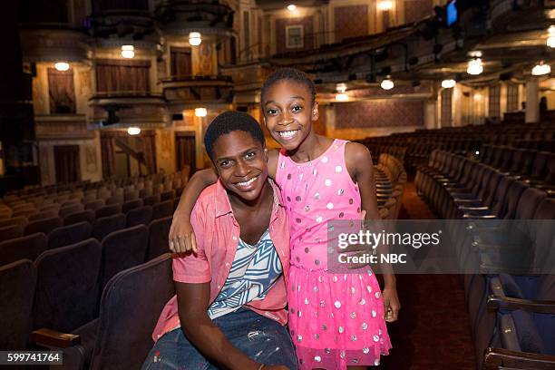 Casting reveal for Seaweed and Little Inez in New York City" -- Pictured: Ephraim Sykes, "Seaweed", Shahadi Wright Joseph, "Little Inez" --