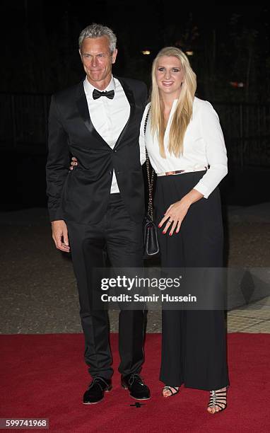 Mark Foster and Rebecca Adlington arrives for GQ Men Of The Year Awards 2016 at Tate Modern on September 6, 2016 in London, England.