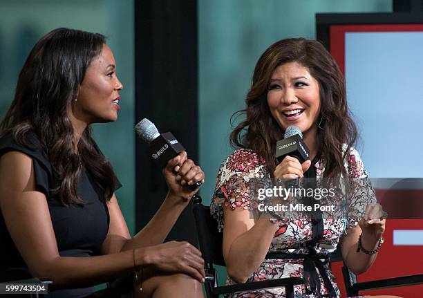 Aisha Tyler and Julie Chen attend the AOL Build Speaker Series to discuss "The Talk" at AOL HQ on September 6, 2016 in New York City.