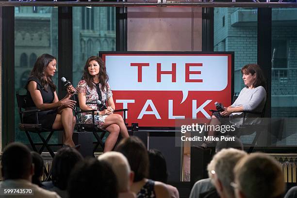 Aisha Tyler and Julie Chen attend the AOL Build Speaker Series to discuss "The Talk" at AOL HQ on September 6, 2016 in New York City.