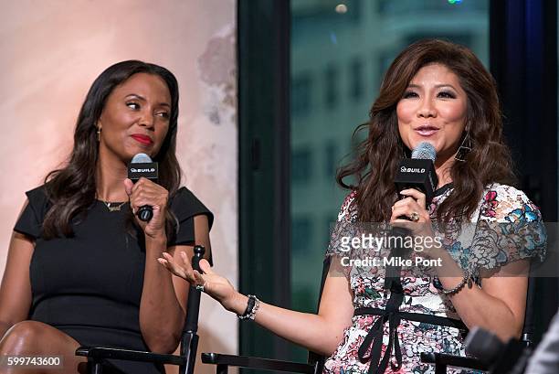 Aisha Tyler and Julie Chen attend the AOL Build Speaker Series to discuss "The Talk" at AOL HQ on September 6, 2016 in New York City.