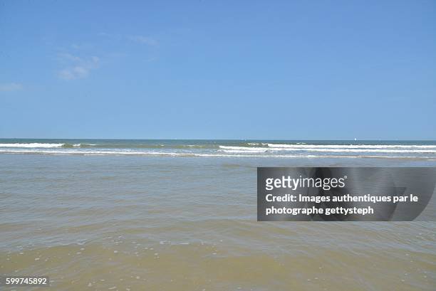the north sea in summer in ostend - beach of ostende foto e immagini stock