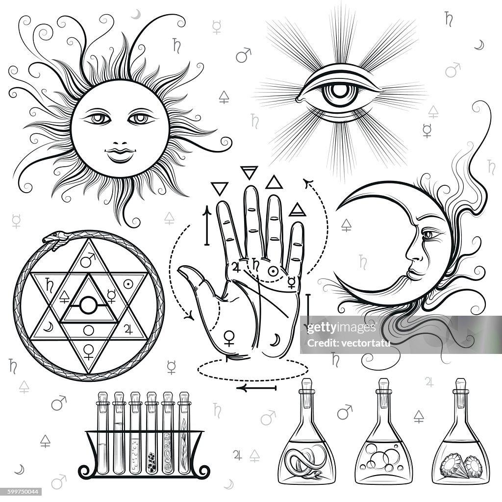 Esoteric Signs Vector Symbols High-Res Vector Graphic - Getty Images