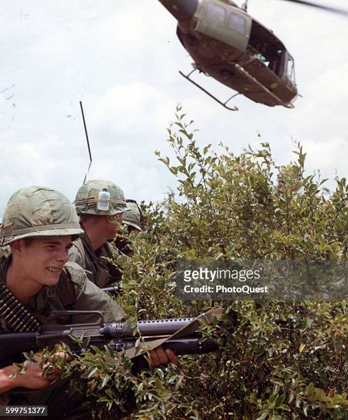 Operation Oregon, a search and destroy mission conducted by an infantry platoon of Troop B, 1st Recon Sqd, 9th Cav, 1st Cav Div three km west of Duc...