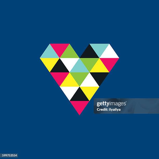heart logo - dating app interface stock illustrations