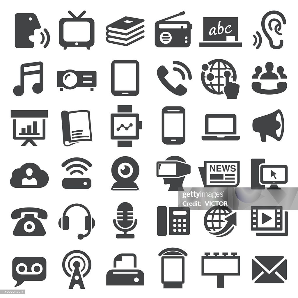Kommunikationsmedien-Icons - Big Series