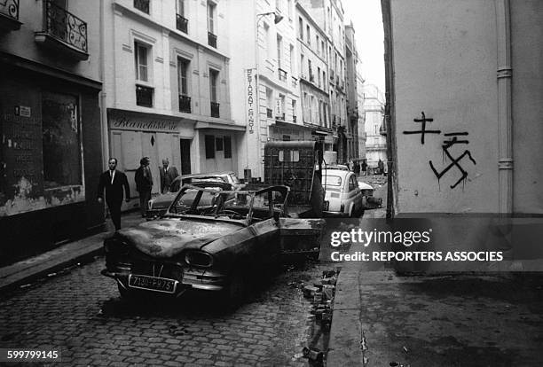 Mouvements et manifestations survenus en France durant les évènements de Mai 68 à Paris, France, en mai 1968 .