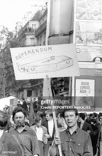 Mouvements et manifestations survenus en France durant les évènements de Mai 68 à Paris, France, en mai 1968 .