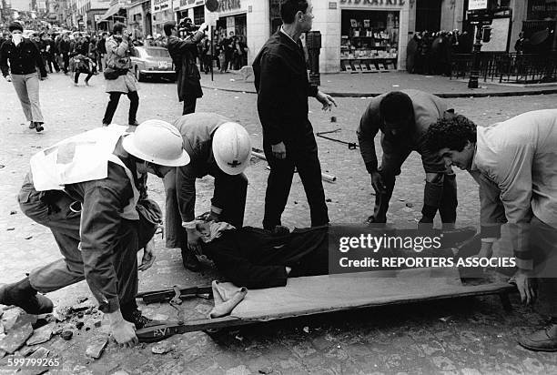 Mouvements et manifestations survenus en France durant les évènements de Mai 68 à Paris, France, en mai 1968 .