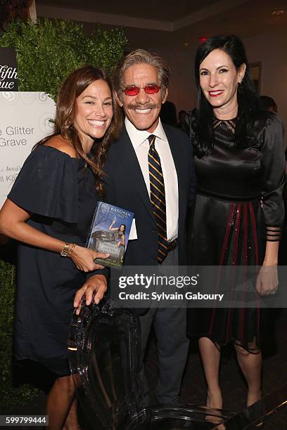 Erica Michelle Levy, Geraldo Rivera and Jill Kargman attend Cocktails to Celebrate the Launch of "Sprinkle Glitter on My Grave" by Jill Kargman at...