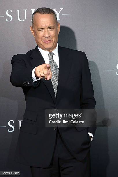 Actor Tom Hanks attends The New York Premiere of Warner Bros. Pictures' and Village Roadshow Pictures' "Sully" at Alice Tully Hall at Lincoln Center...