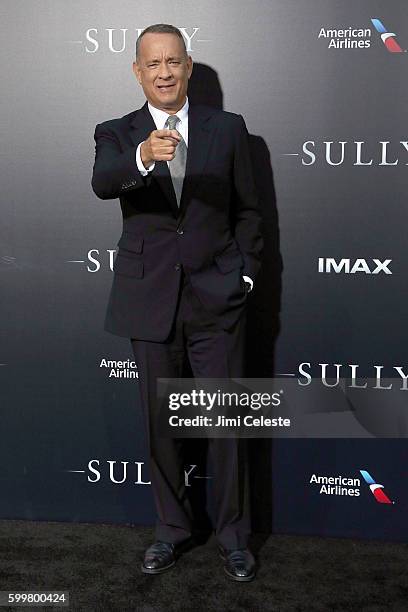 Actor Tom Hanks attends The New York Premiere of Warner Bros. Pictures' and Village Roadshow Pictures' "Sully" at Alice Tully Hall at Lincoln Center...